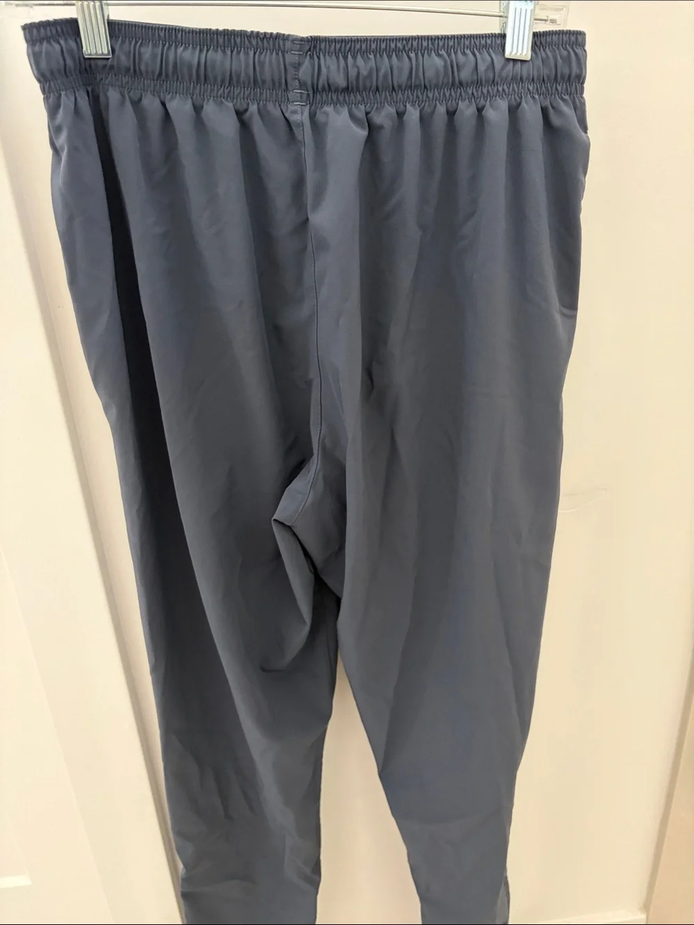 adidas Men’s Gray Athletic Joggers. Zip bottoms. 31” long. 11” rise.